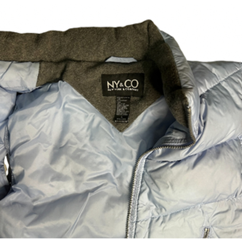 NY & Co Light Blue Puffer Vest Sz Large - Picture 3 of 3